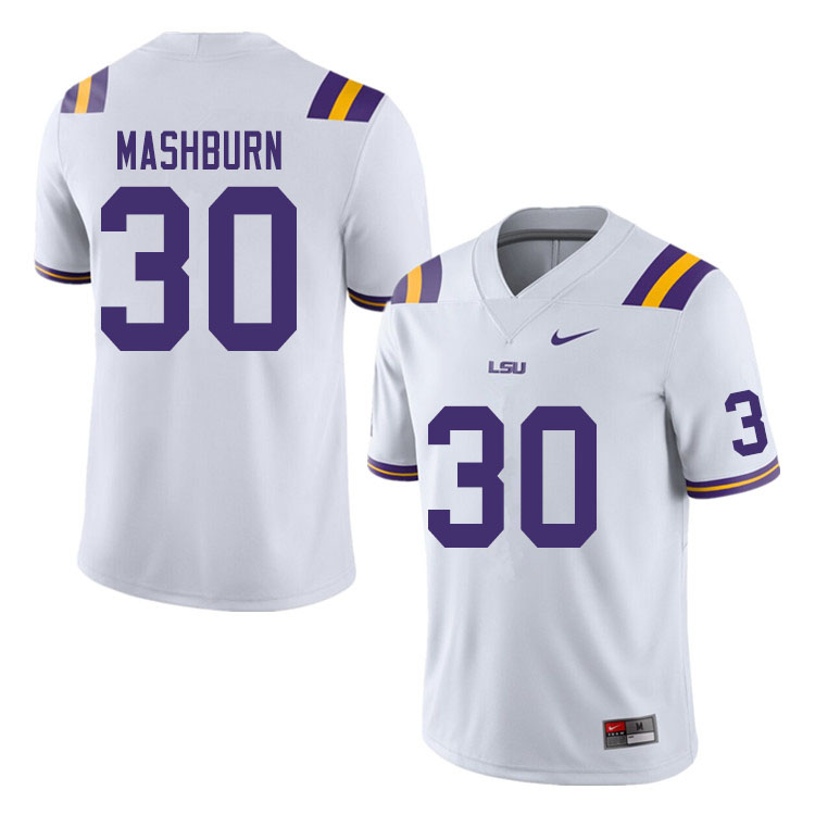 Men #30 Jack Mashburn LSU Tigers College Football Jerseys Sale-White